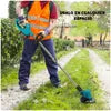Guadaña Corta Césped Recargable Ruedas